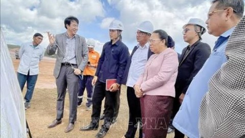 Phó Chủ tịch Quốc hội Lào thăm, làm việc tại Dự án đầu tư trọng điểm của Việt Nam